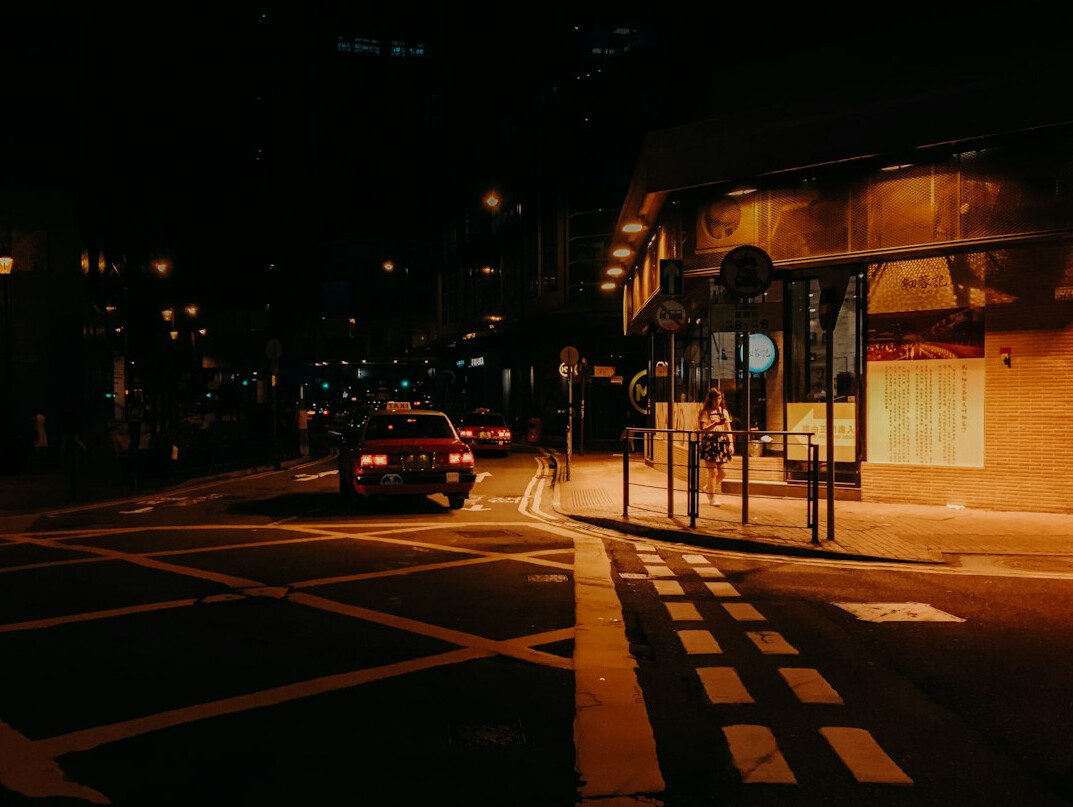 night city street lights